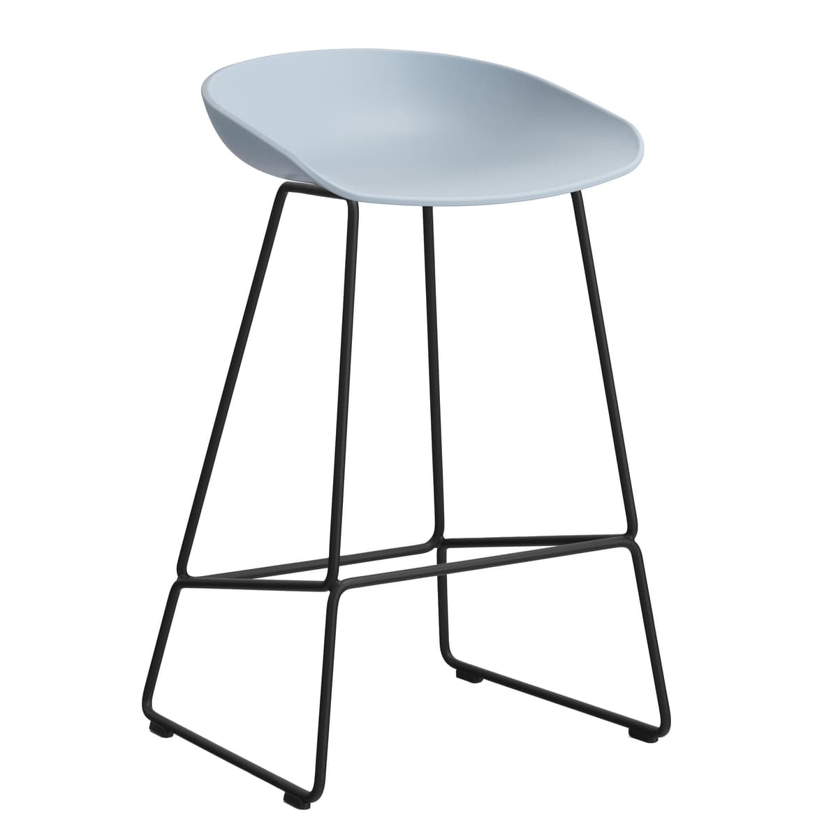 Hay AAS38 Barkruk 65cm Zwart Onderstel Slate Blue