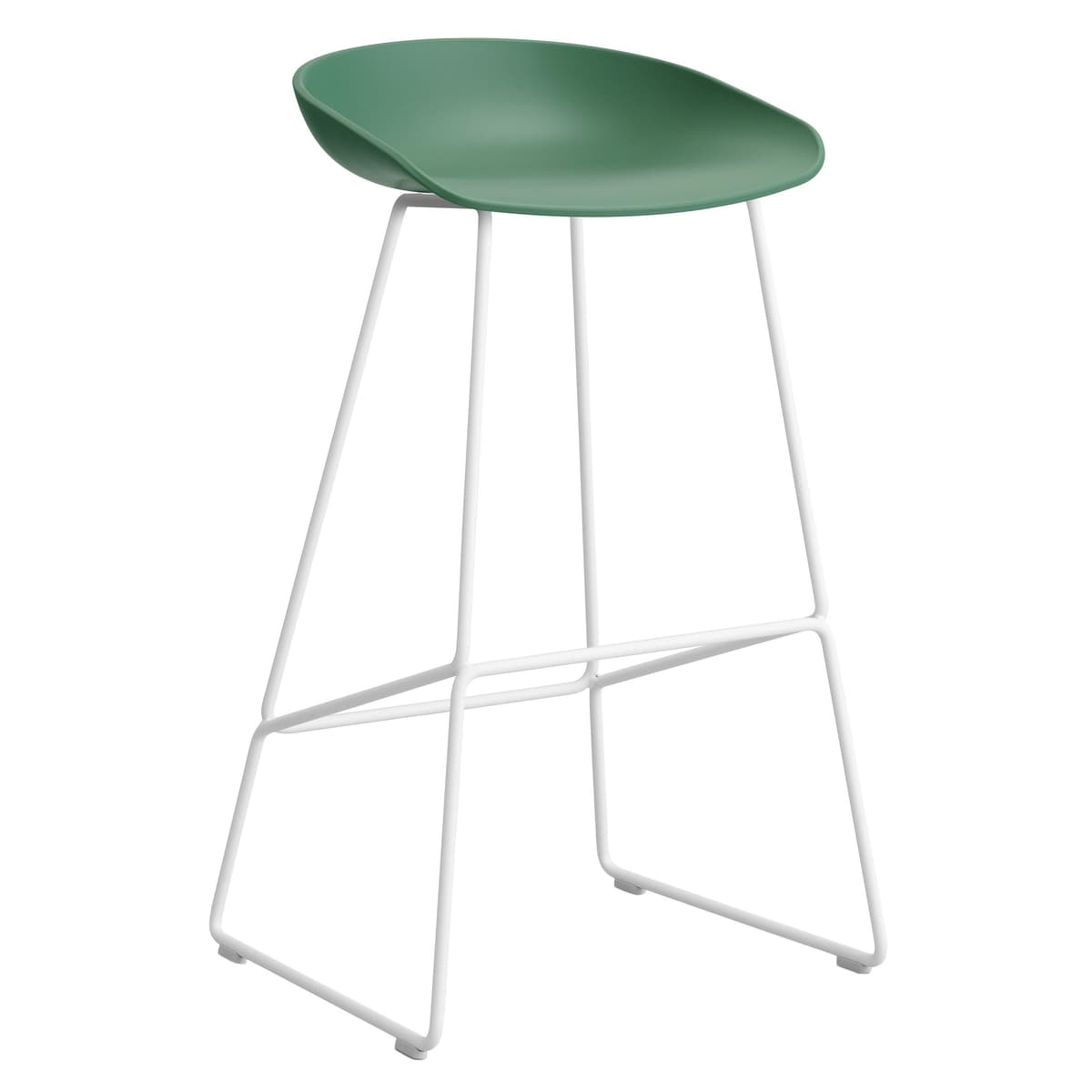 Hay AAS38 Barkruk 75cm Wit Onderstel Teal Green