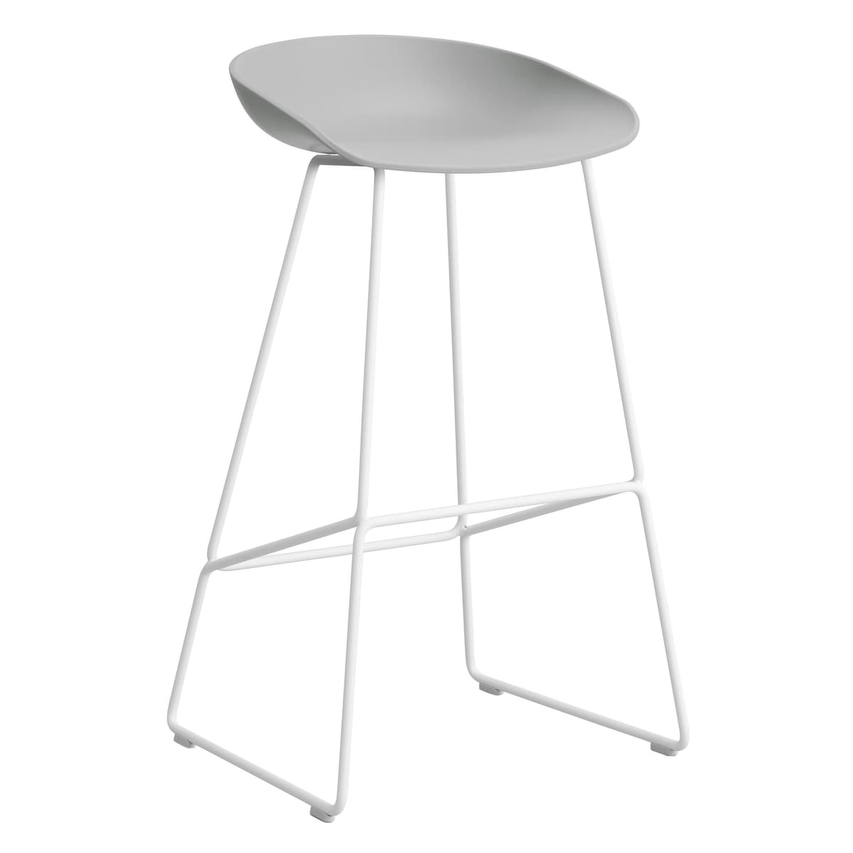 Hay AAS38 Barkruk 75cm Wit Onderstel Concrete Grey