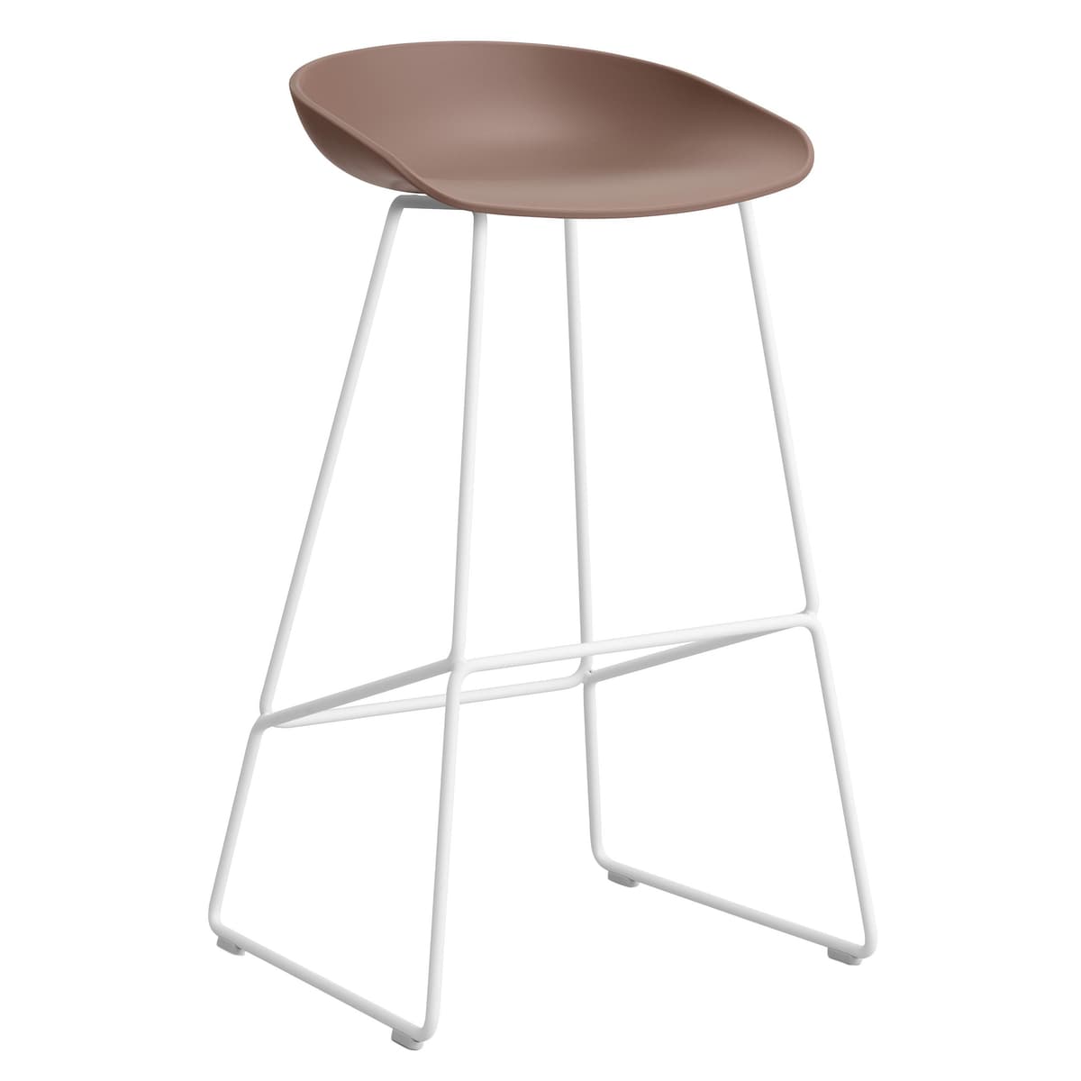 Hay AAS38 Barkruk 75cm Wit Onderstel Soft Brick