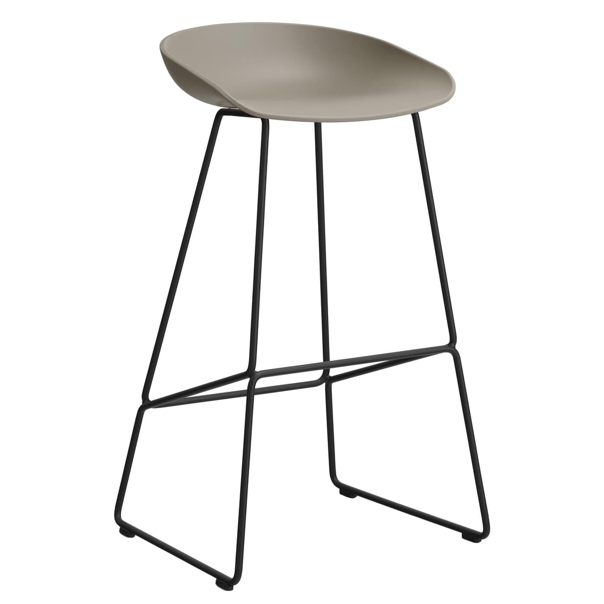 Hay AAS38 Barkruk 75cm Zwart Onderstel Khaki