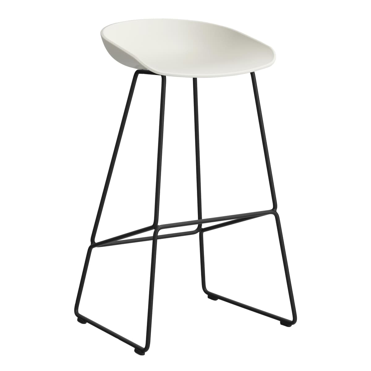 Hay AAS38 Barkruk 75cm Zwart Onderstel Melange Cream