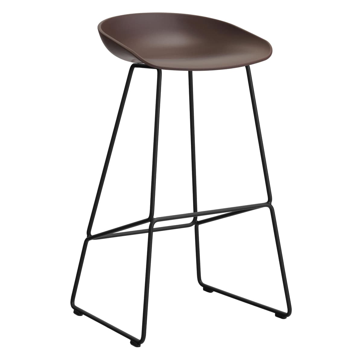 Hay AAS38 Barkruk 75cm Zwart Onderstel Raisin