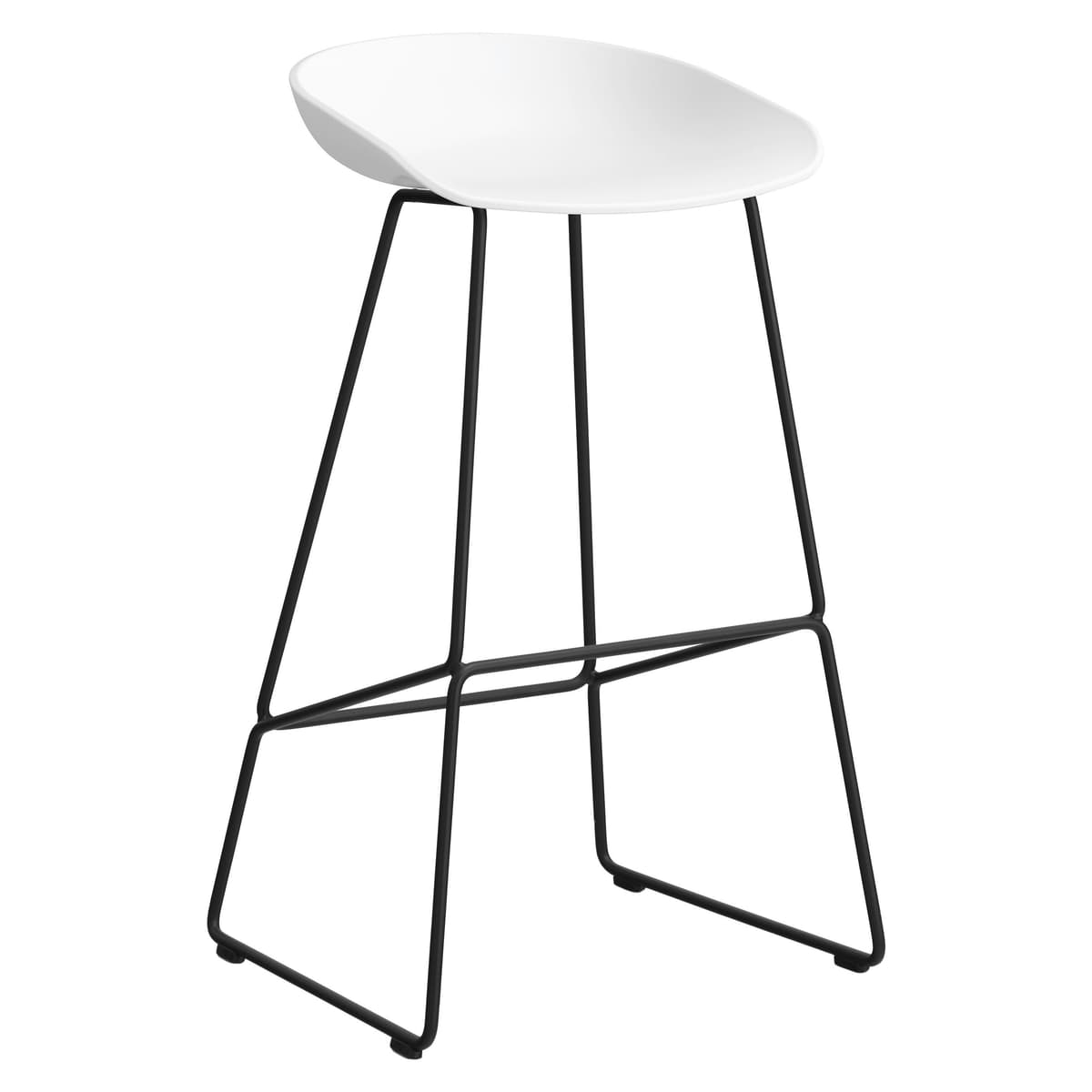 Hay AAS38 Barkruk 75cm Zwart Onderstel White