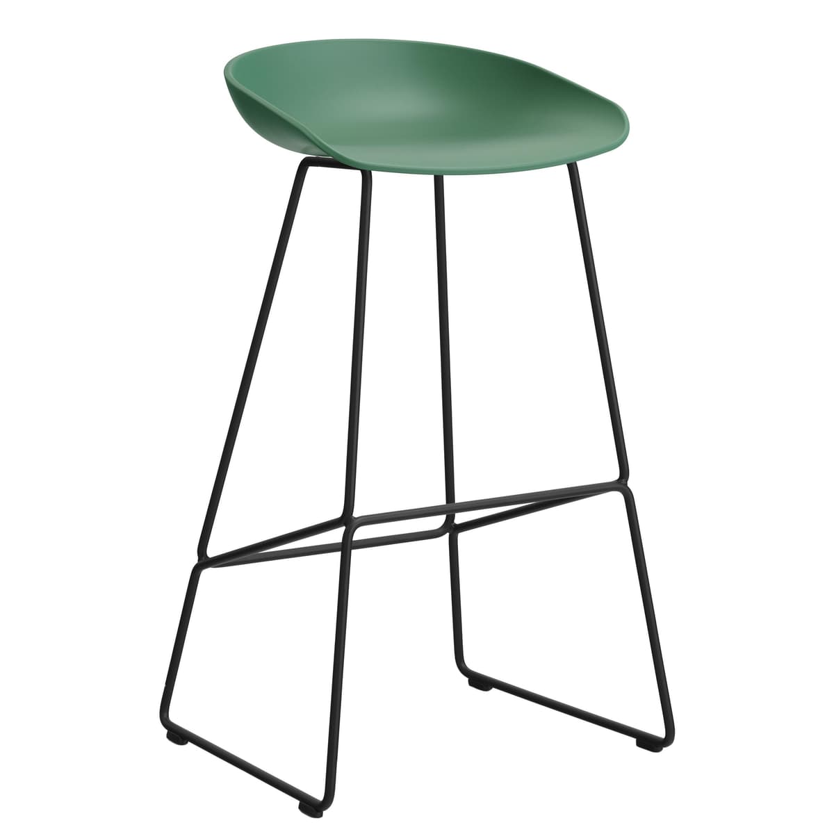 Hay AAS38 Barkruk 75cm Zwart Onderstel Teal Green