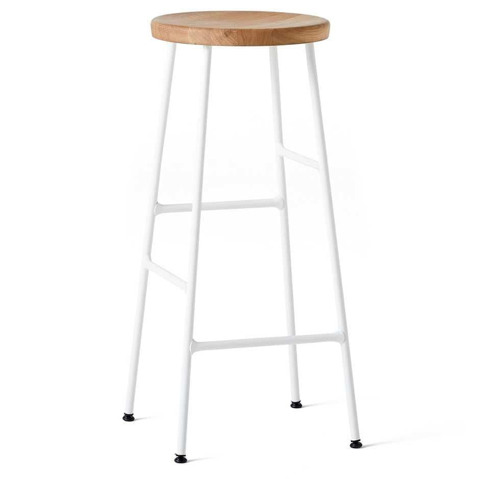 Hay Cornet Barkruk 75cm Oiled Oak Onderstel Wit Gepoedercoat