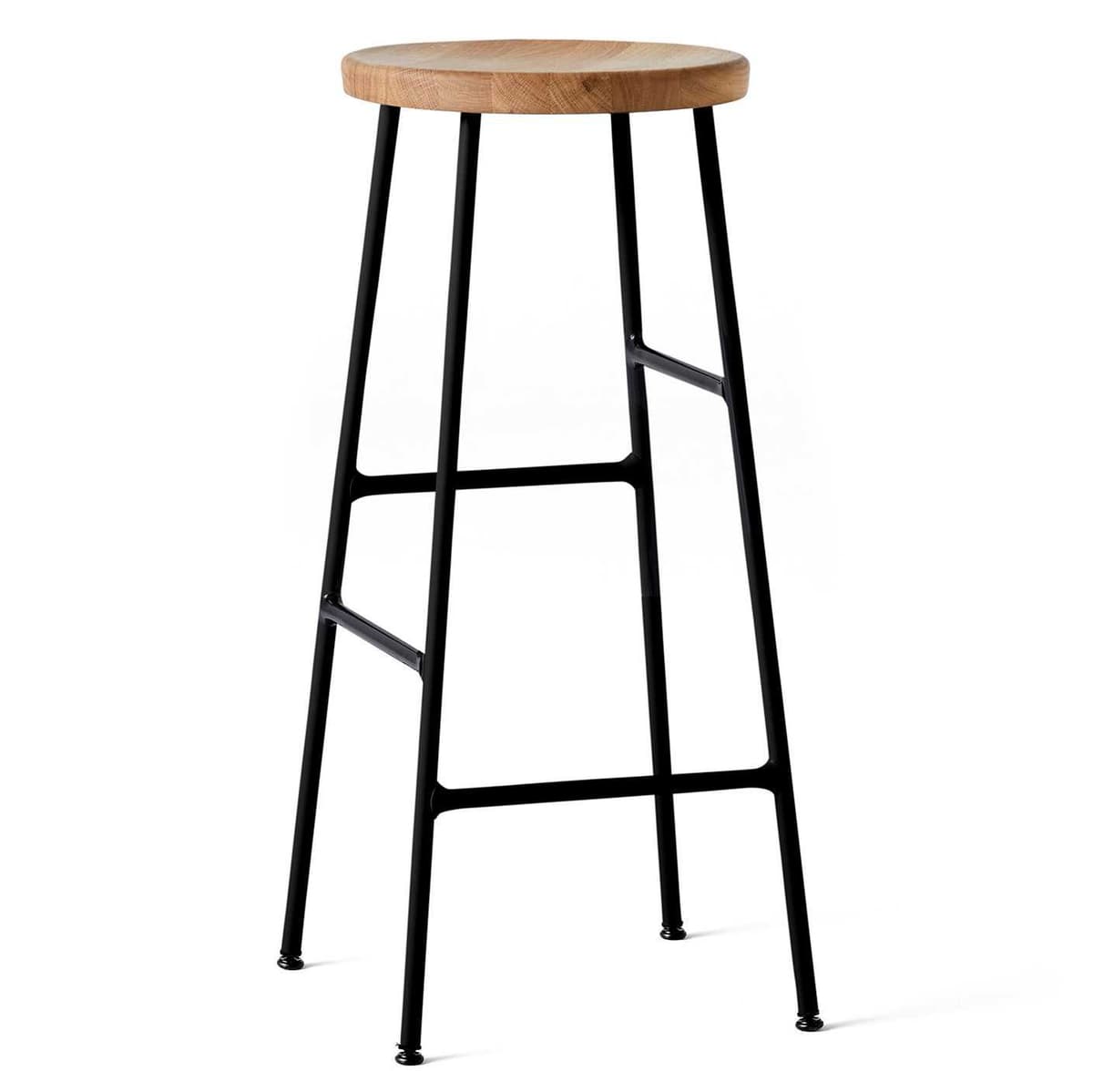 Hay Cornet Barkruk 75cm Oiled Oak Onderstel Zwart Gepoedercoat