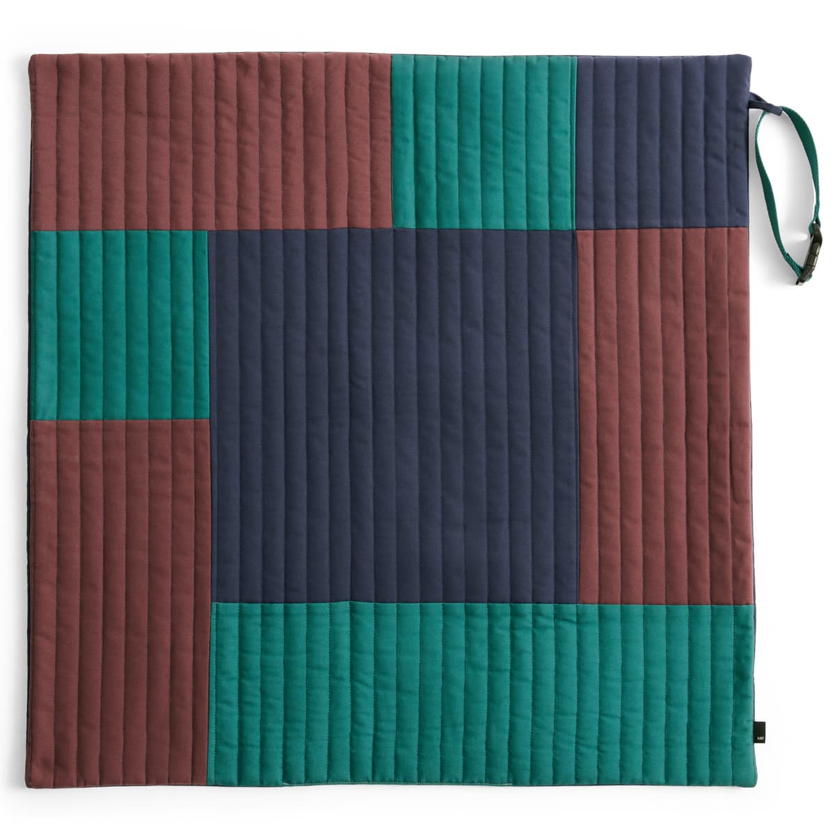 Hay Dogs Honden Reisdeken 80x80 Gewatteerd Burgundy/Green/Blue