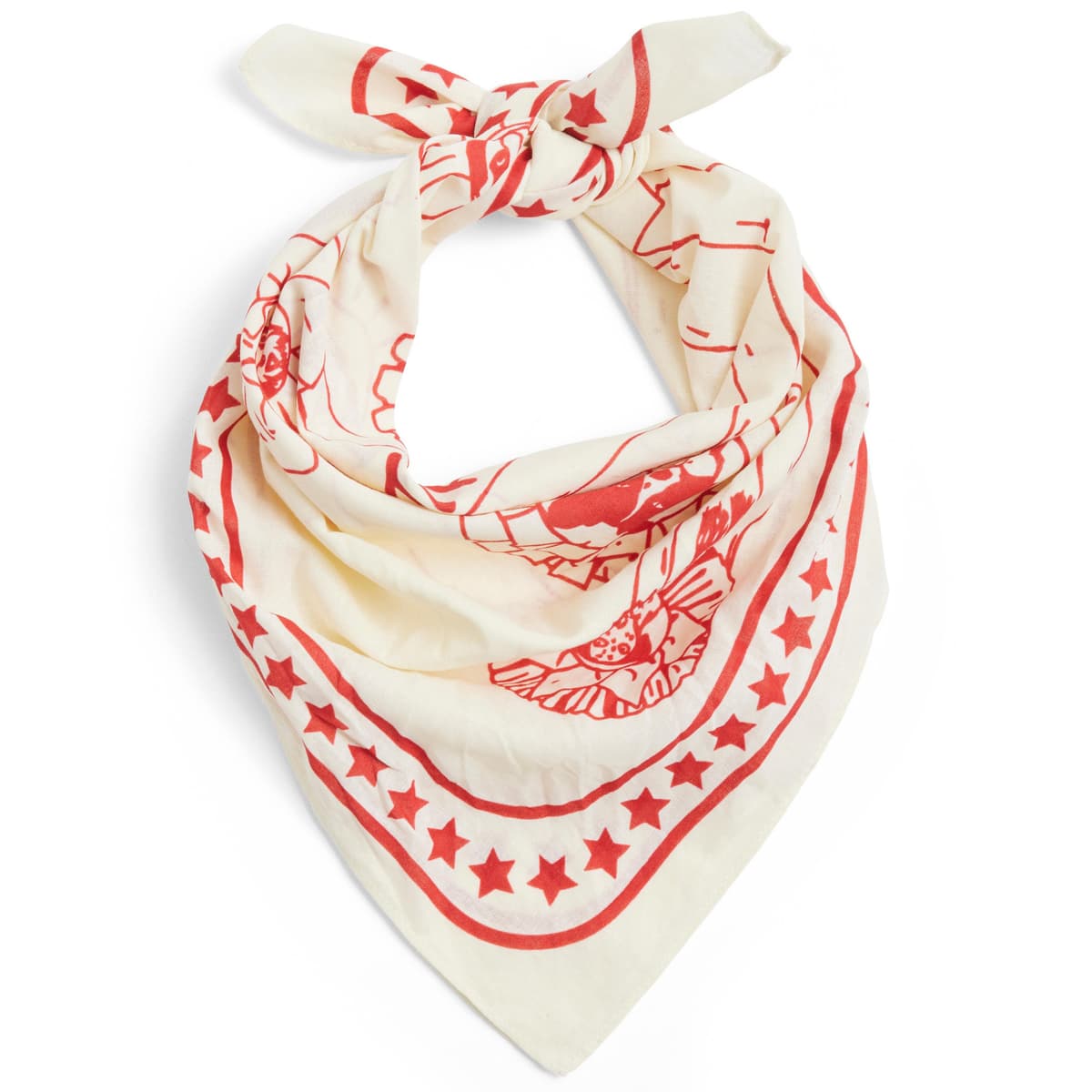 Hay Dogs Hondensjaal Gerecycled 55x55 Off-white/Red