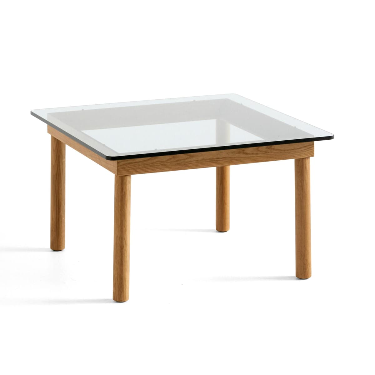 Hay Kofi Salontafel Gelakt Eiken 60x60 Helder Glas