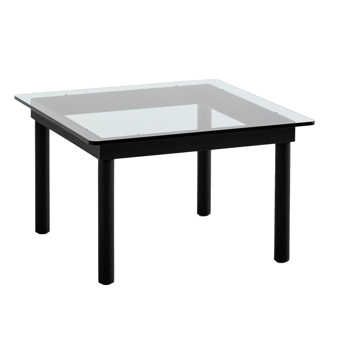 Hay Kofi Salontafel Zwart Gelakt Eiken 60x60 Helder Glas