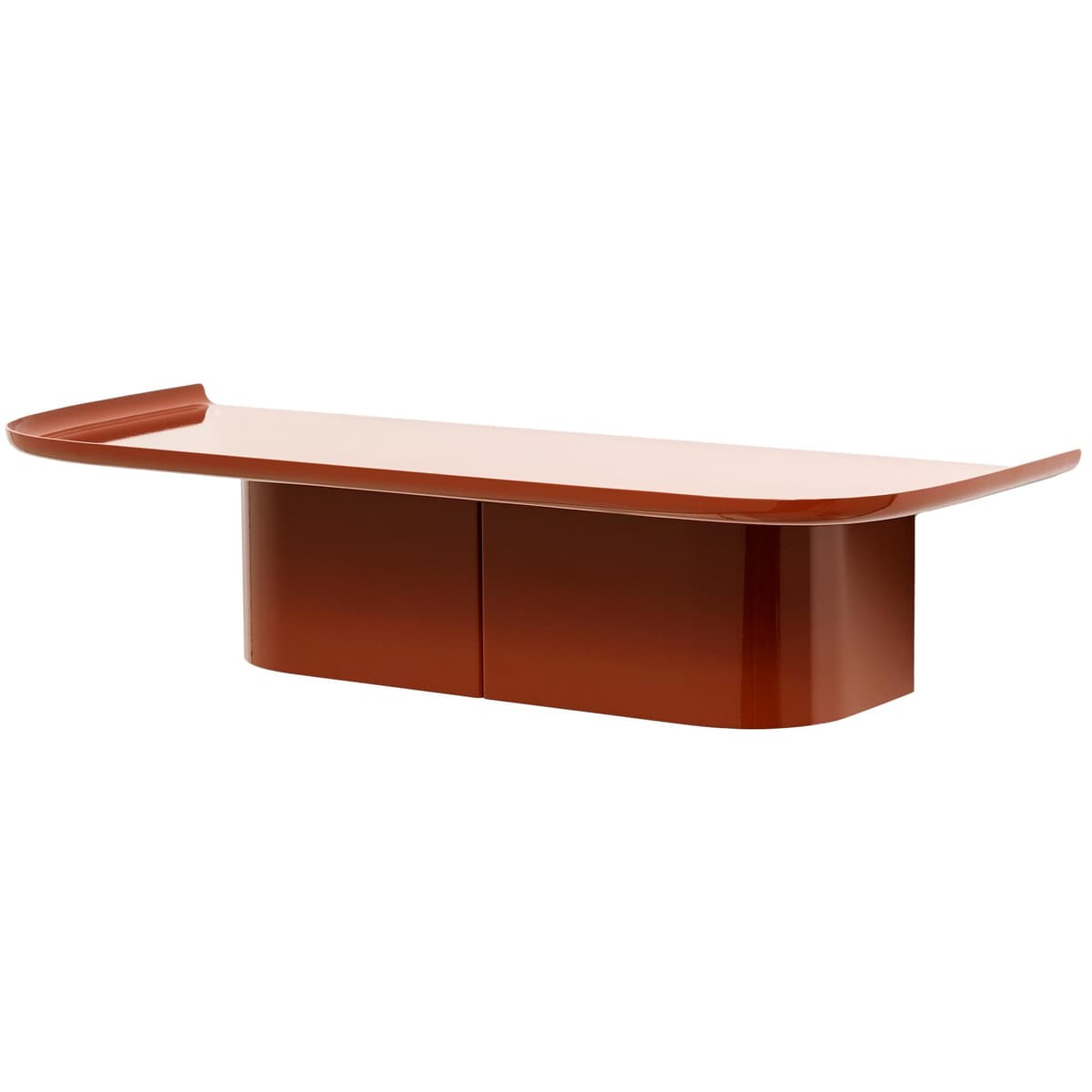 Hay Korpus Shelf Wandplank 4 Haken Brick Red