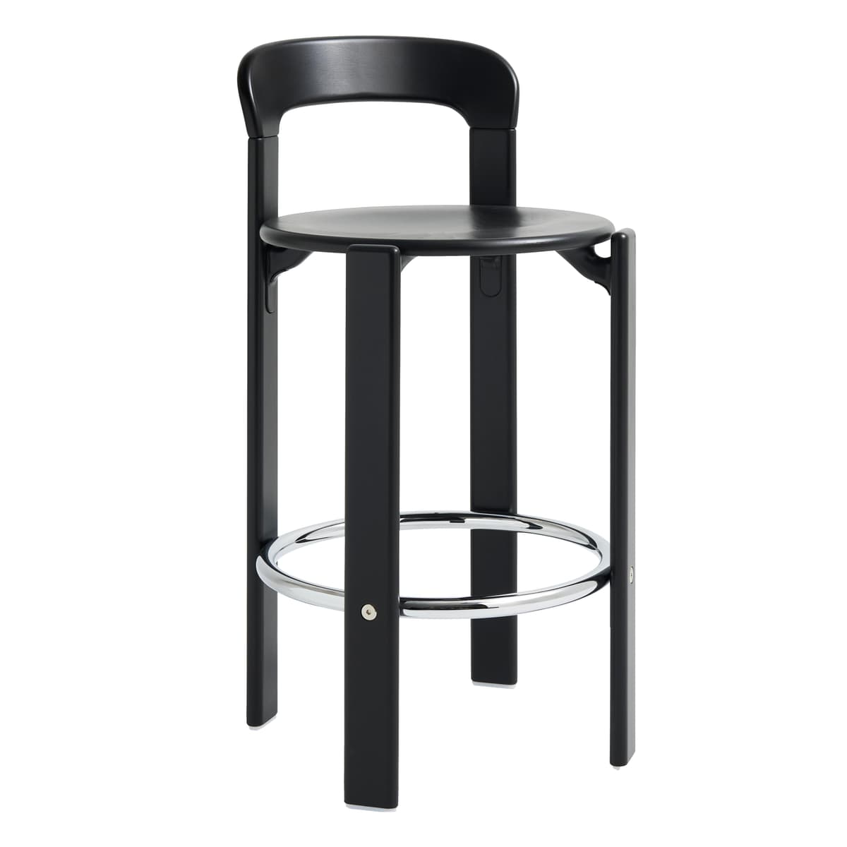 Hay Rey Barkruk 65 Deep Black Gelakt Beuken