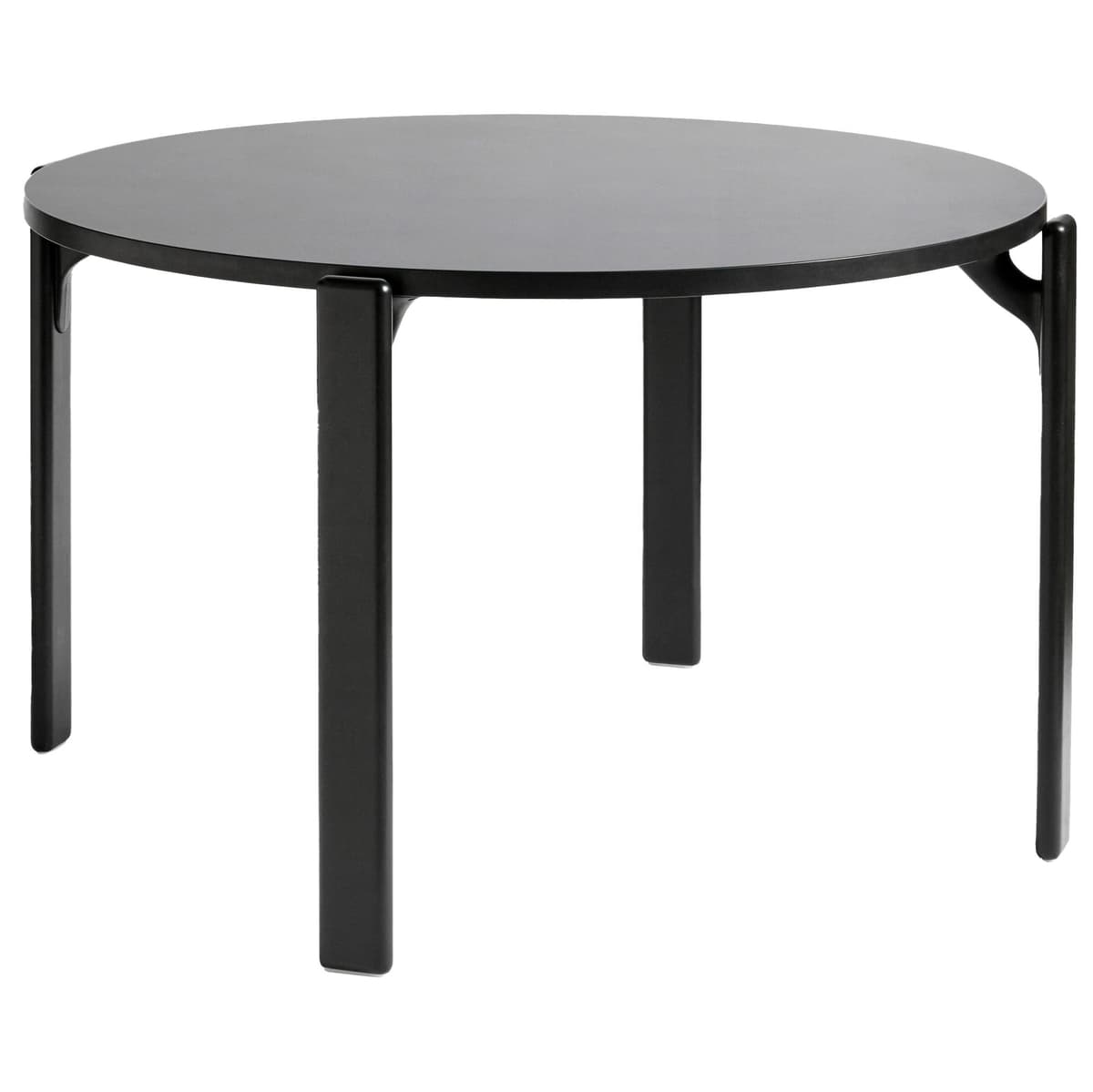 Hay Rey Eettafel 128 Deep Black Gelakt Beuken Onderstel Vulcano