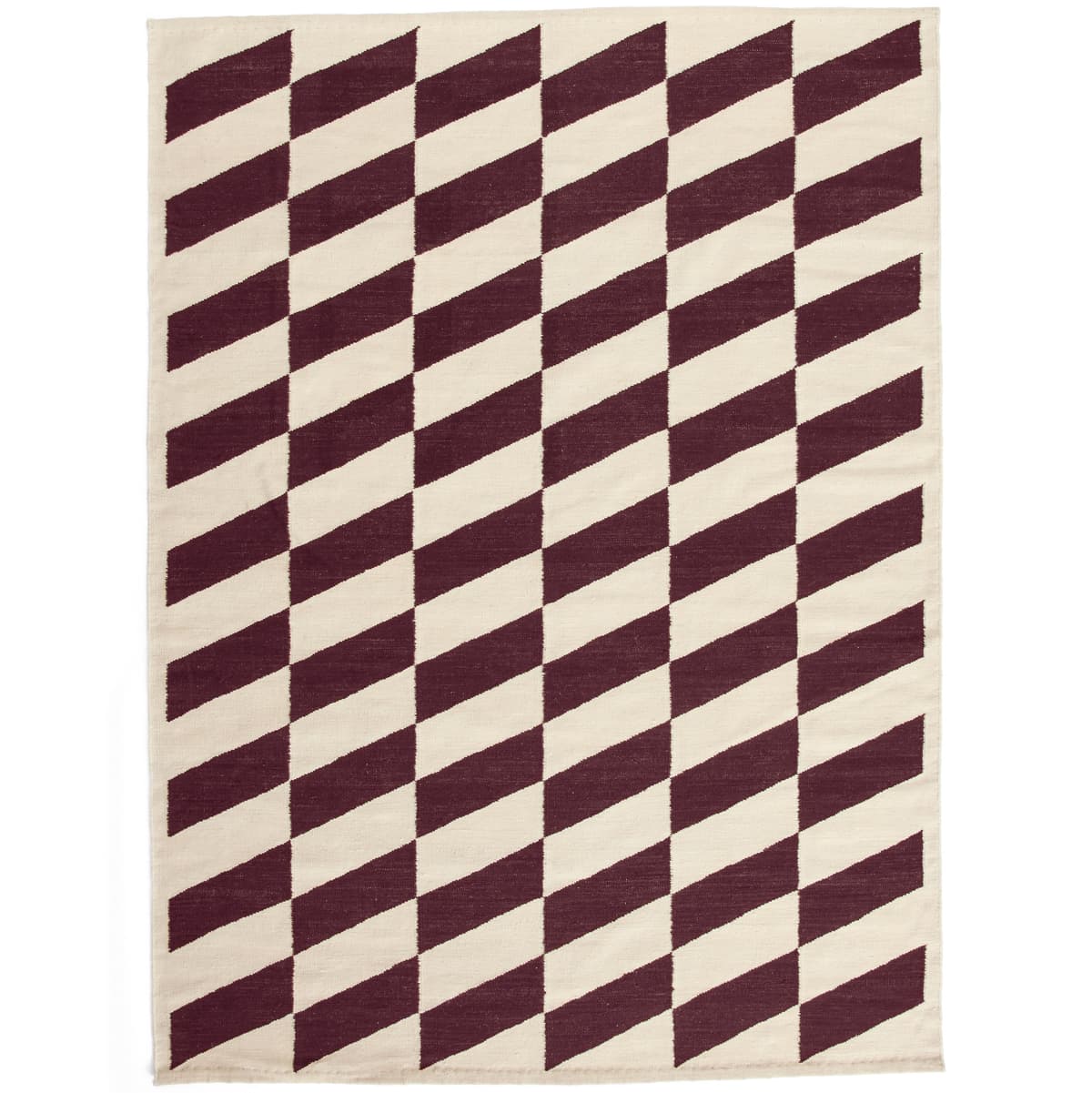 Hay Shift Kelim Vloerkleed 170x240 Burgundy