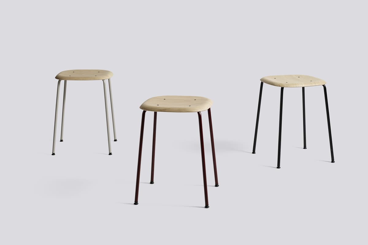 Hay Soft Edge 70 Kruk Zwart Onderstel Gelakt Eiken thumbnail 3