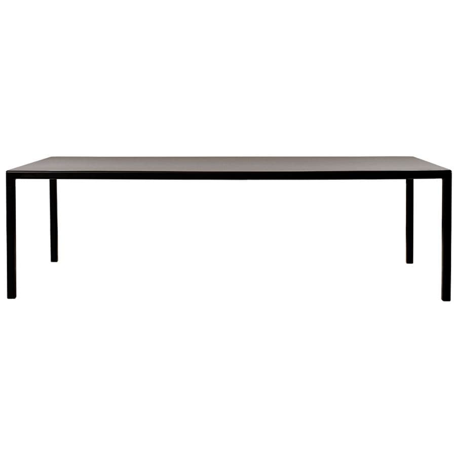Hay Table T12 Tafel Rechte Hoeken  - Frame: Zwart - Top: Zwart Linoleum - 250x95x74