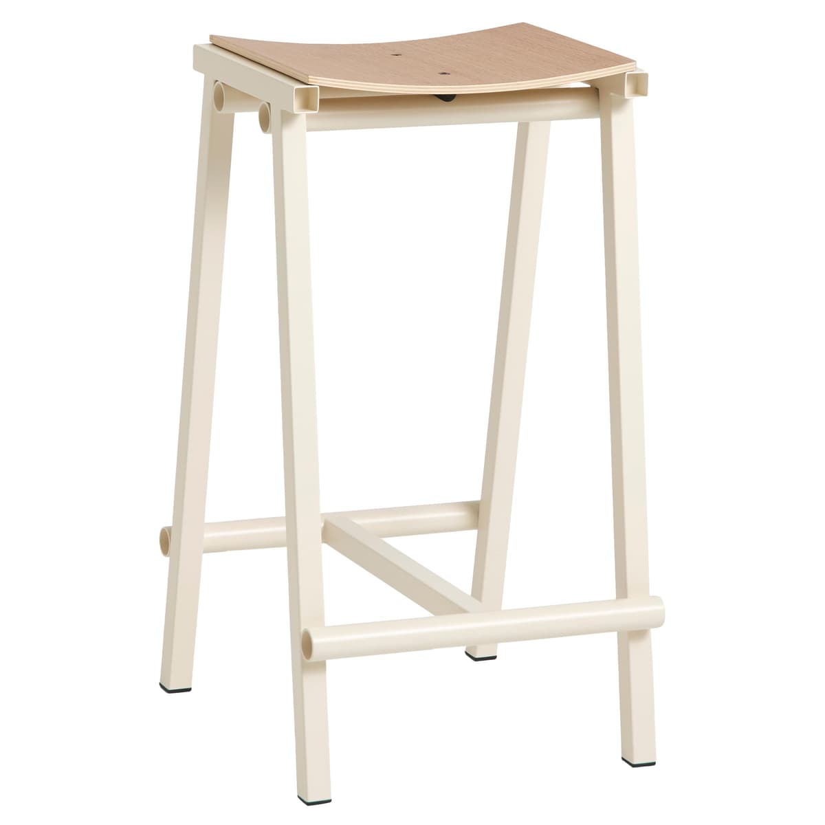 Hay Taburete 8 Barkruk H65 Gelakt Eiken Eggshell