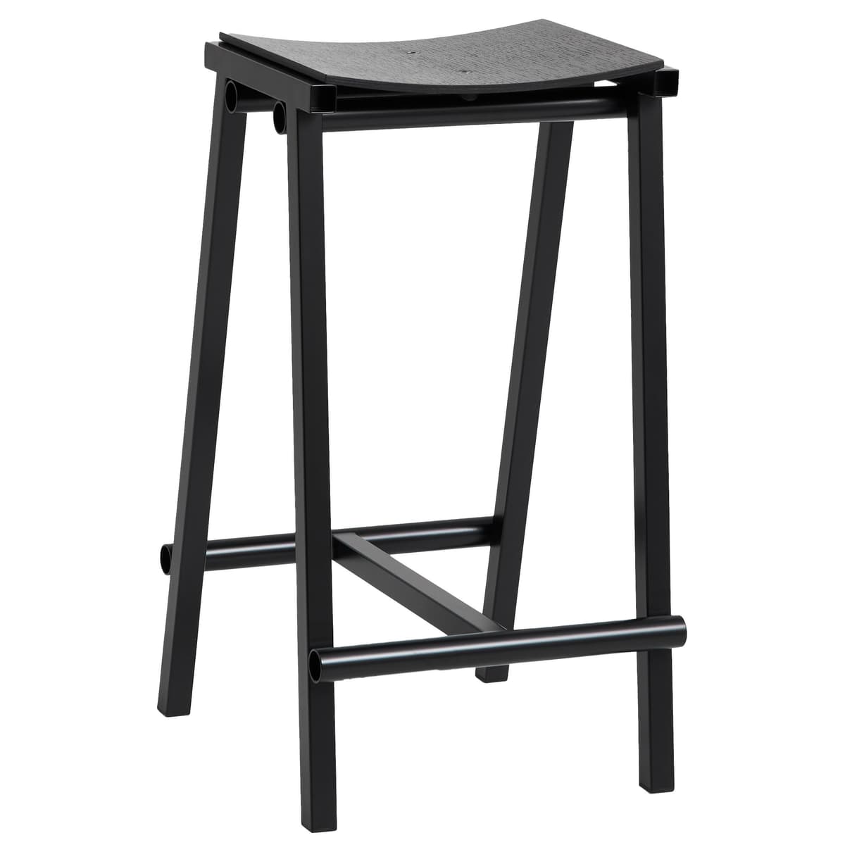 Hay Taburete 8 Barkruk H65 Zwart Eiken Black