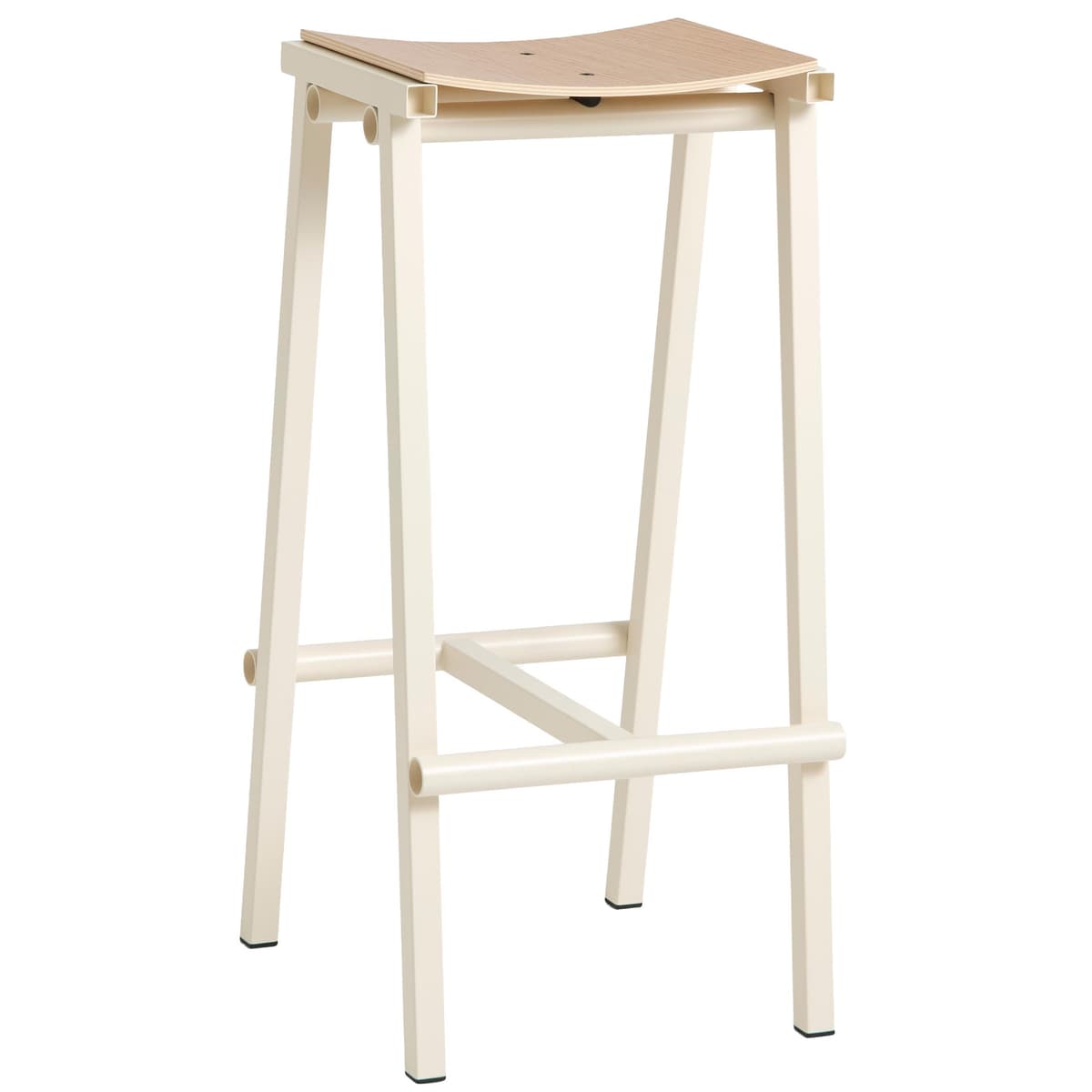 Hay Taburete 8 Barkruk H75 Gelakt Eiken Eggshell