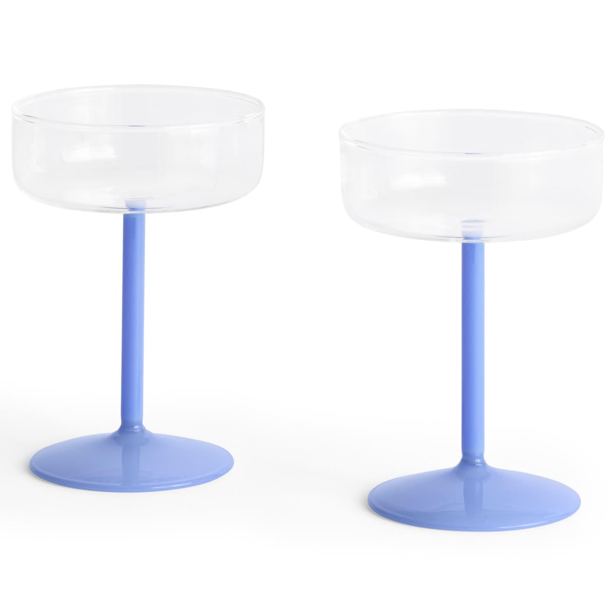 Hay Tint Coupe Champagne Glas Set Van 2 Clear Blue