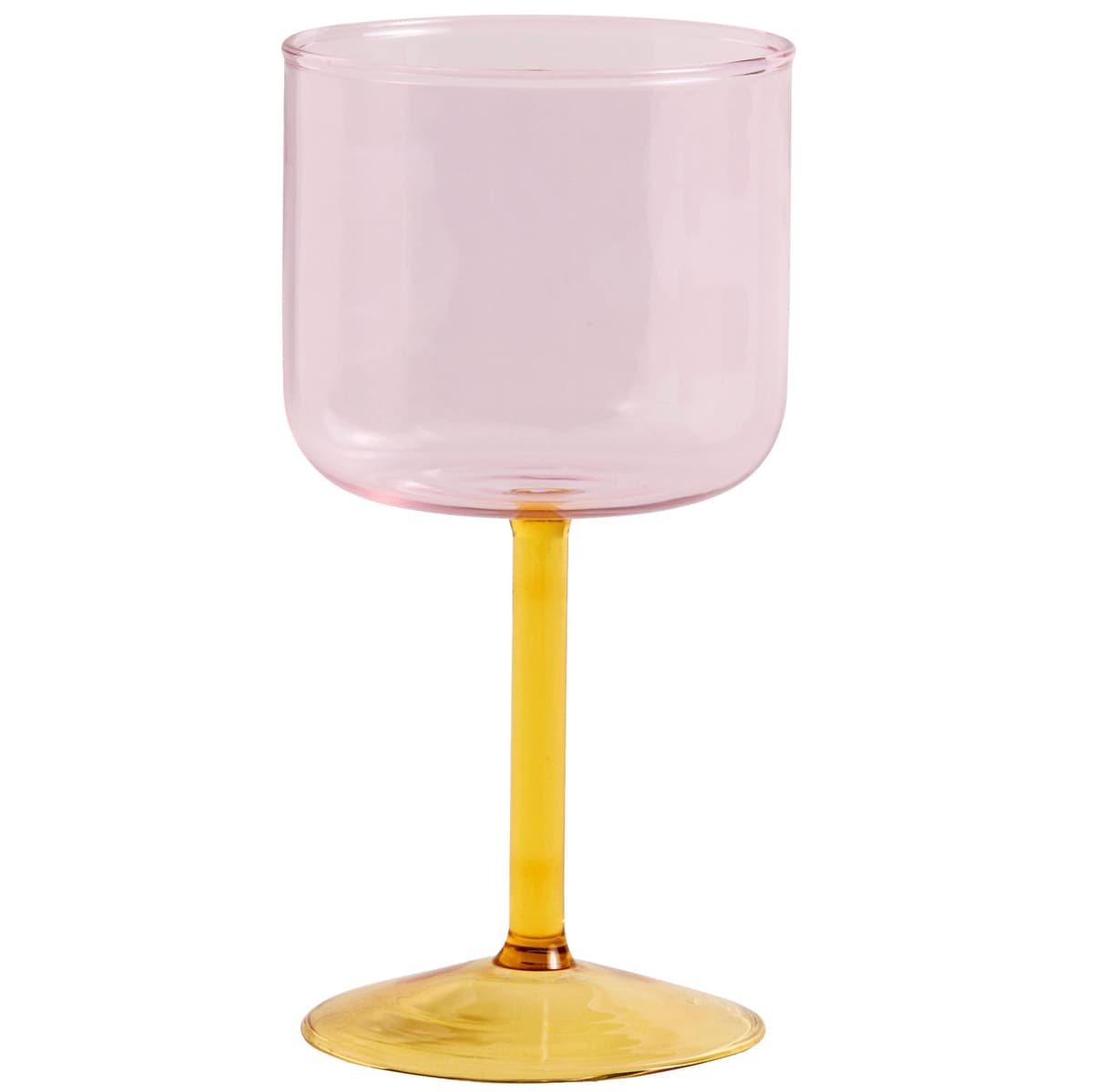 Hay Tint Wijnglas Set Van 2 Geel/roze