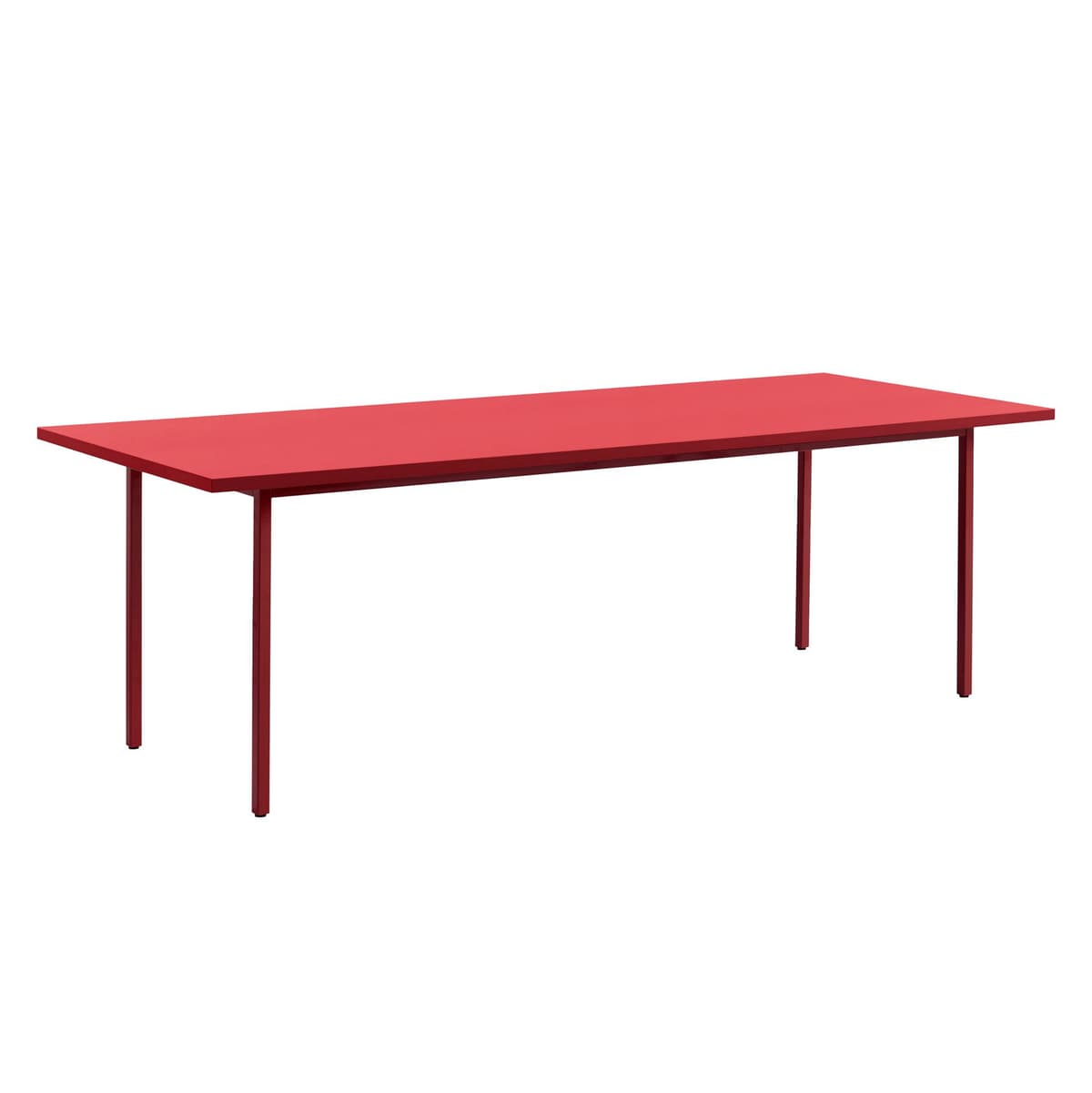 Hay Two-Colour Tafel 240x90 Rood Rood Onderstel