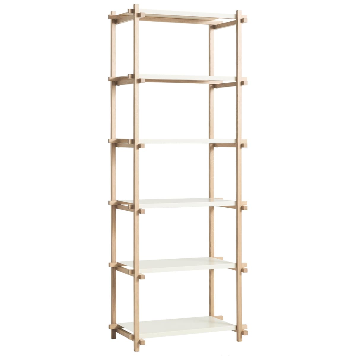 Hay Woody Column High Stellingkast Eikenhouten Frame Almond White