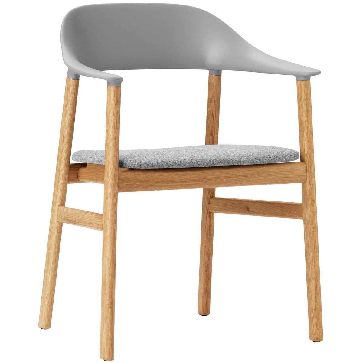 Normann Copenhagen Herit Armchair Oak Stoel Synergy Grijs