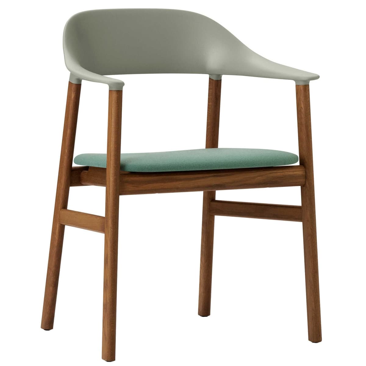 Normann Copenhagen Herit Armchair Smoked Oak Stoel Synergy Dusty Green