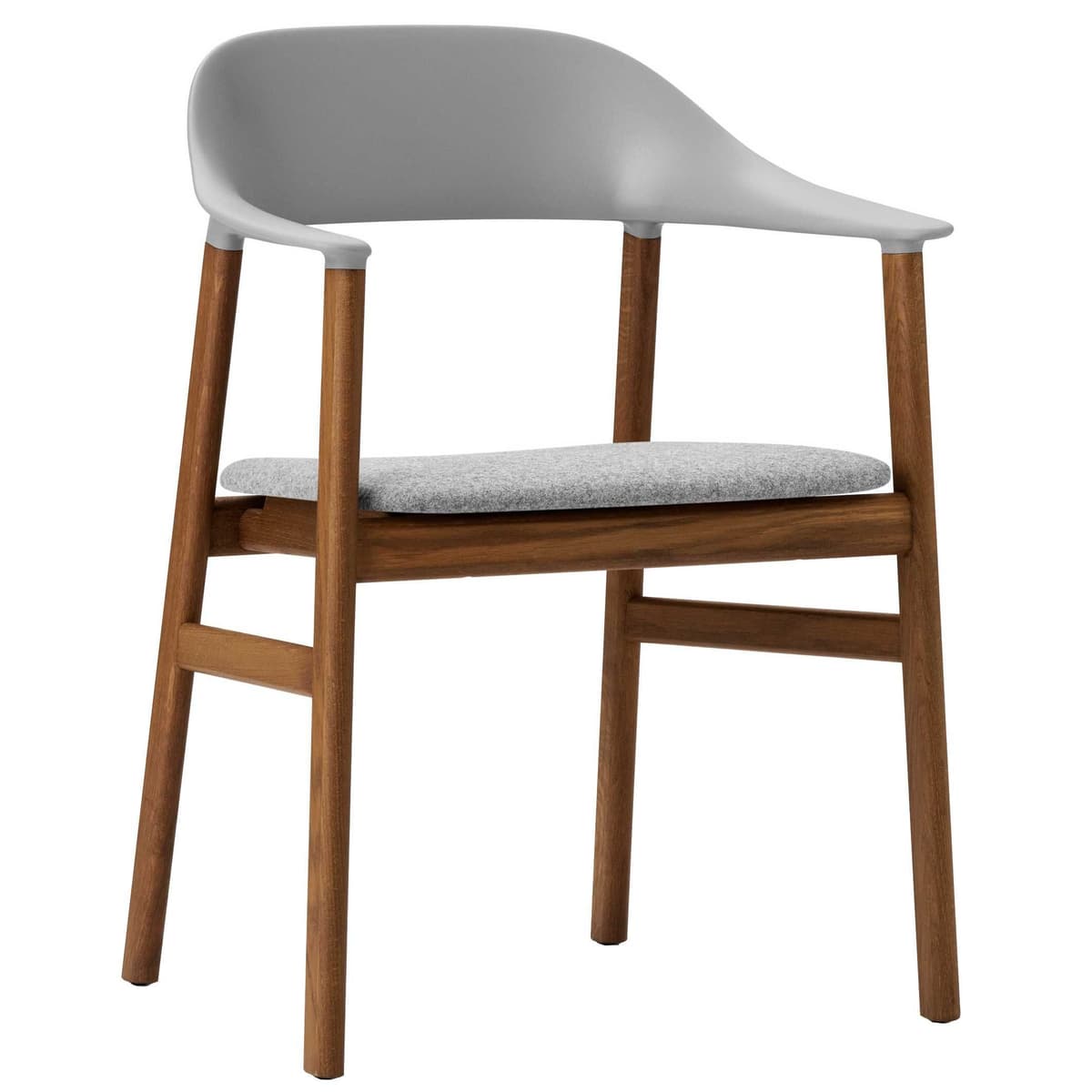 Normann Copenhagen Herit Armchair Smoked Oak Stoel Synergy Grijs