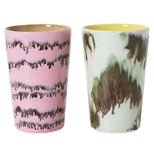 HKliving 70's Ceramic Thee Mokken Set Van 2 Baroque