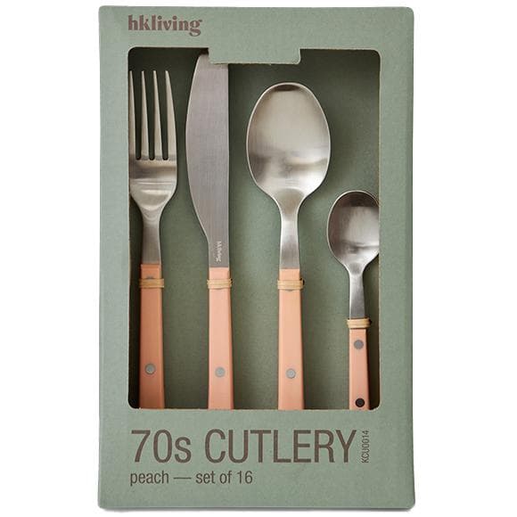 HKliving 70s Bestek Set Van 16 Peach