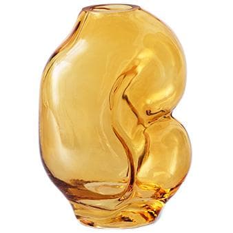 HKliving Gleam Glass Vaas H18 Amber