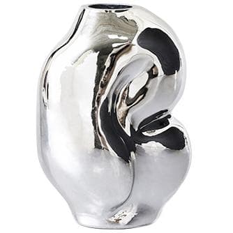 HKliving Gleam Glass Vaas H18 Chrome