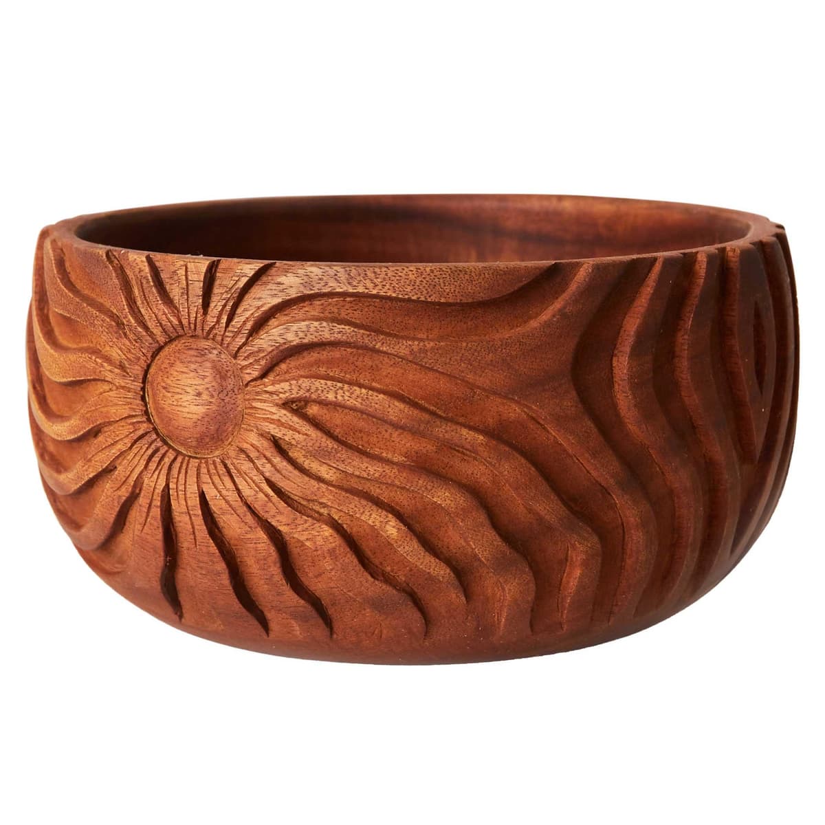 HKliving Hand Carved Schaal MØ15 Mahoniehout