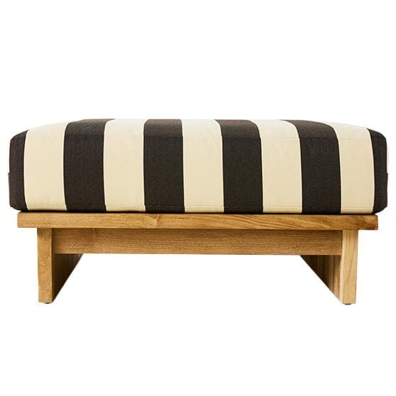 HKliving Outdoor Teak Hocker Stracciatella