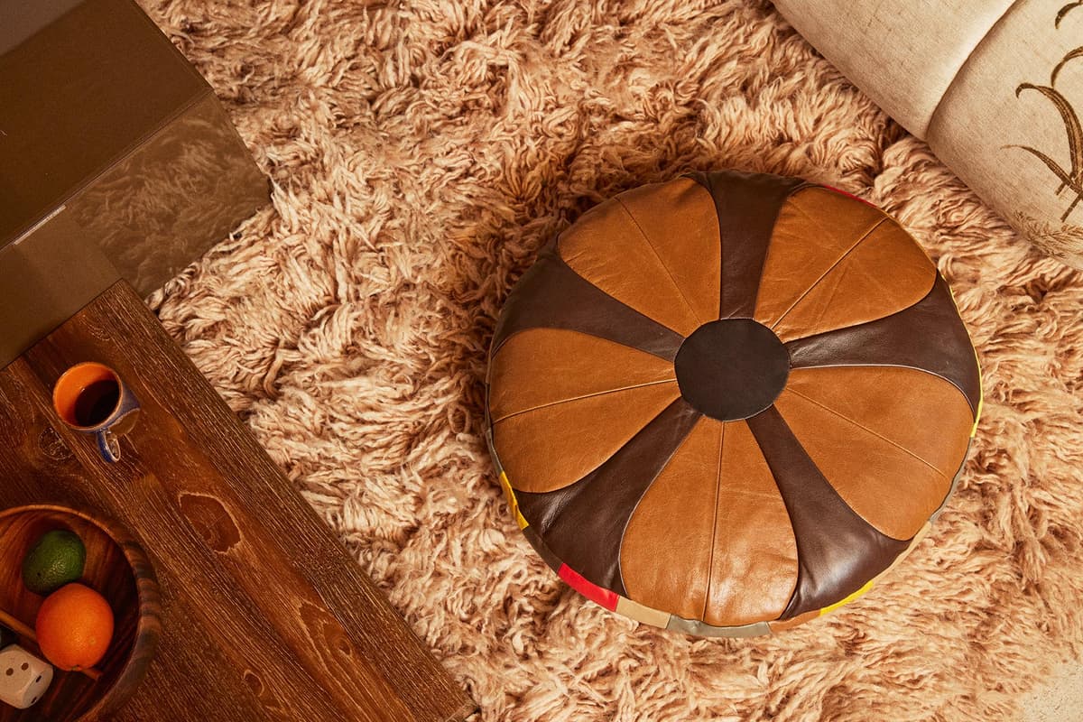 HKliving Retro Patch KussenØ55 Bruin thumbnail 2