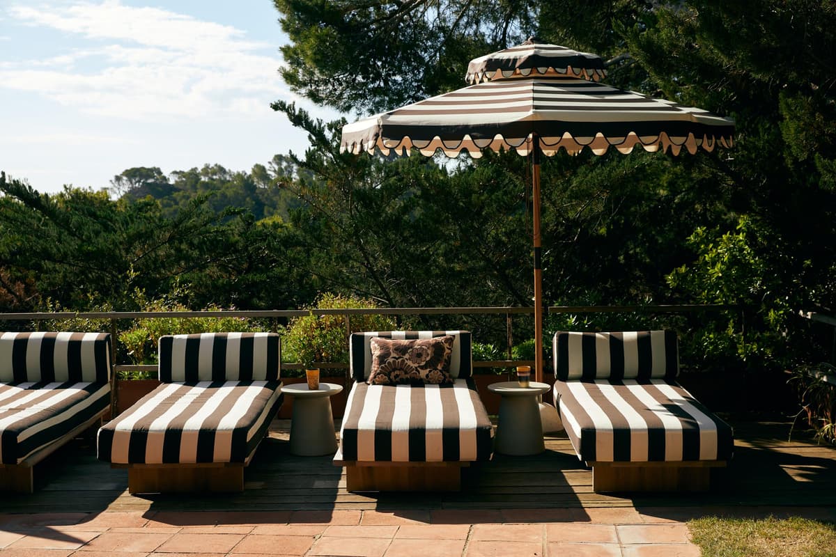 HKliving Striped ParasolØ270 Stracciatella thumbnail 2