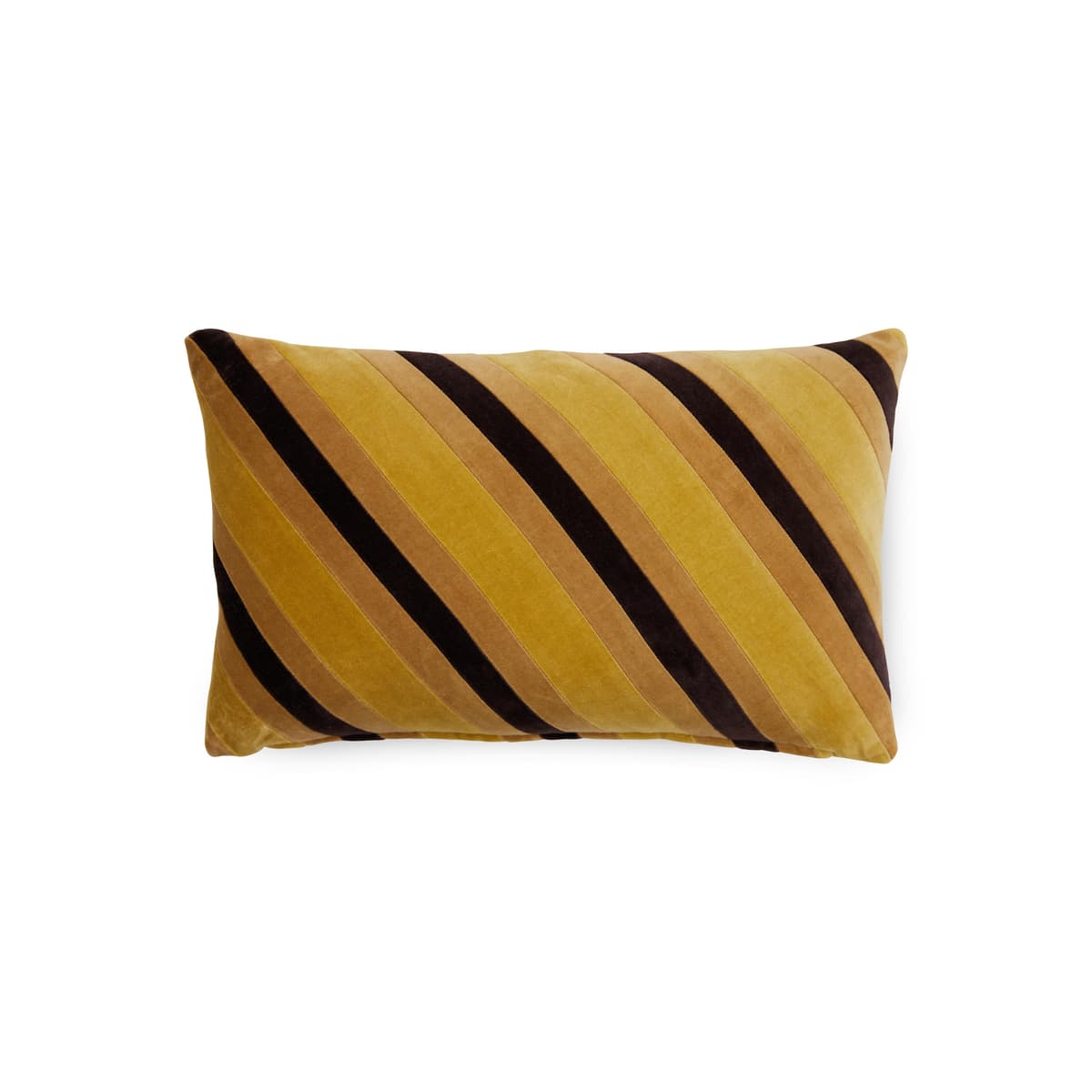 HKliving Striped Velvet Kussen 50x30 Honey