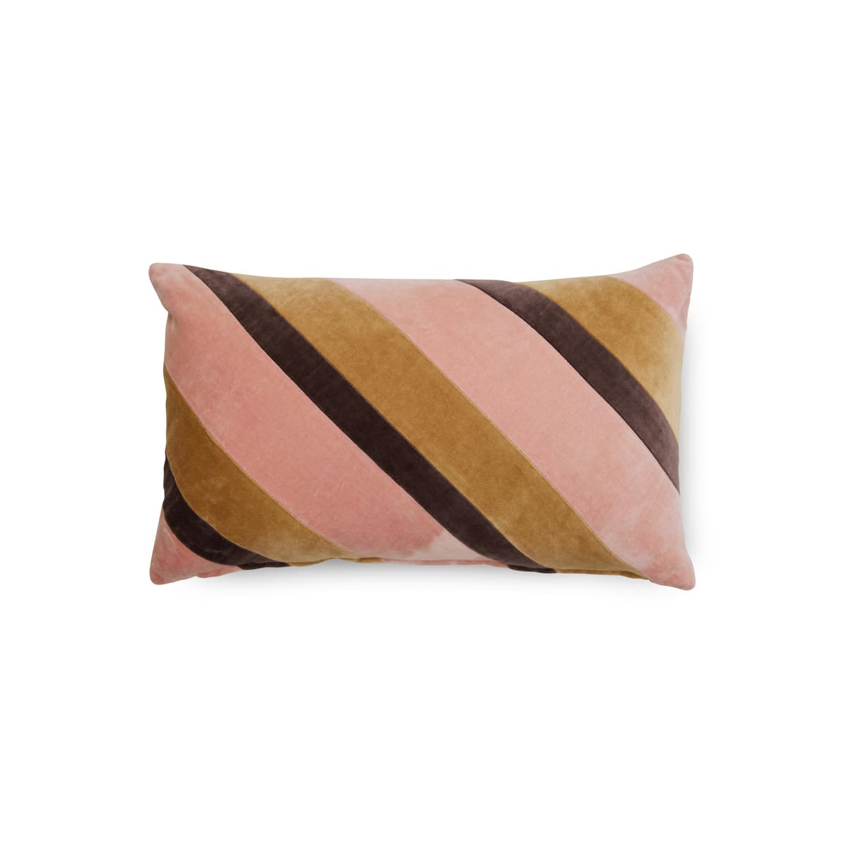 HKliving Striped Velvet Kussen 50x30 Sunkissed
