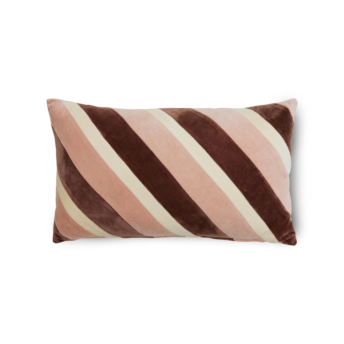 HKliving Striped Velvet Kussen 60x35 Rose