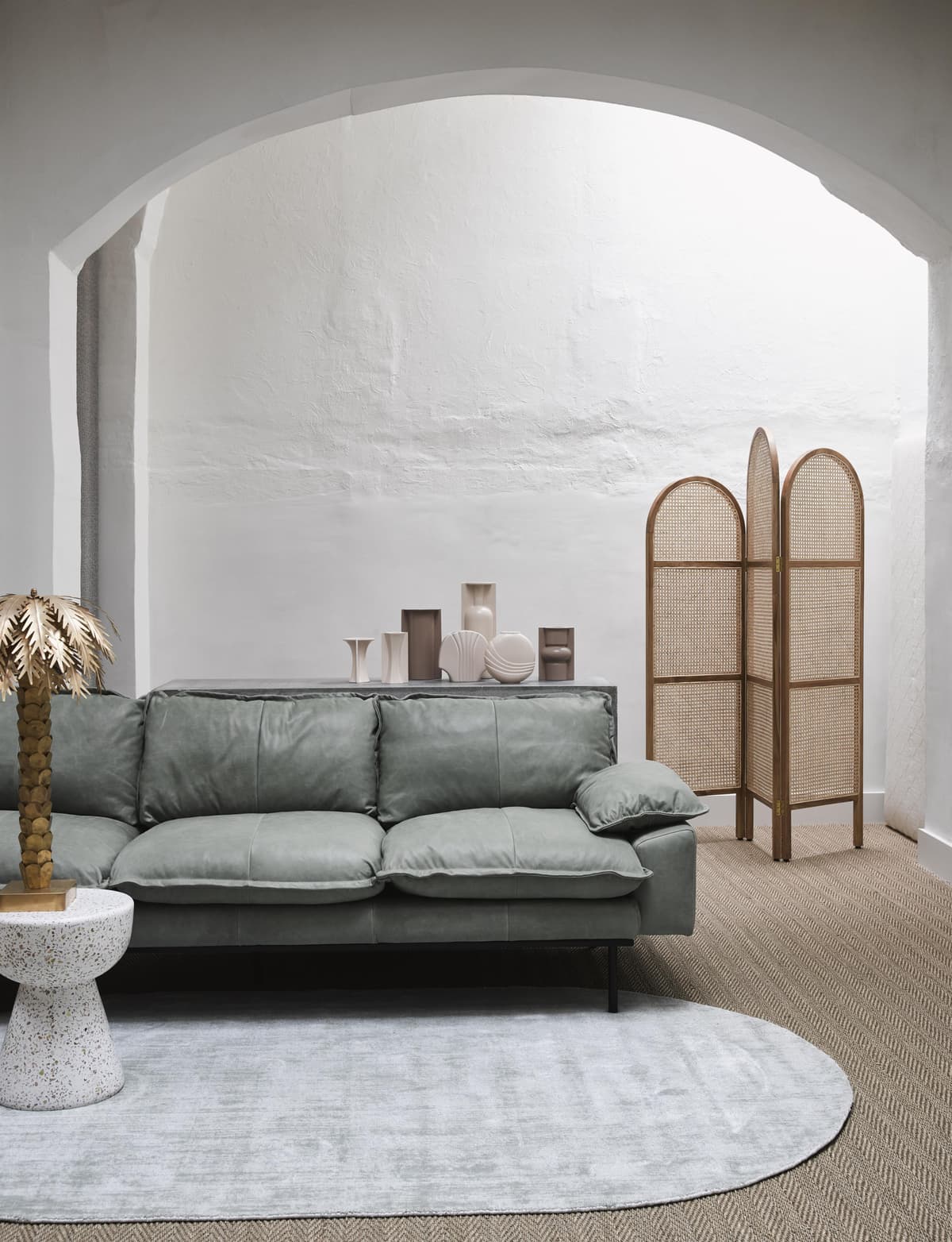 HKliving Terrazzo BijzettafelØ35 White thumbnail 4