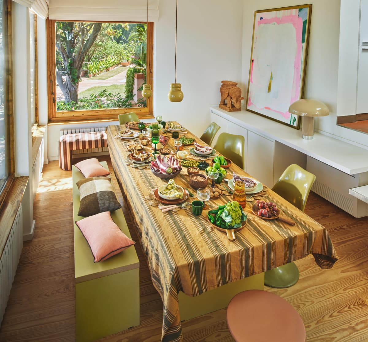 HKliving Vida Striped Tafelkleed 160x300 thumbnail 4