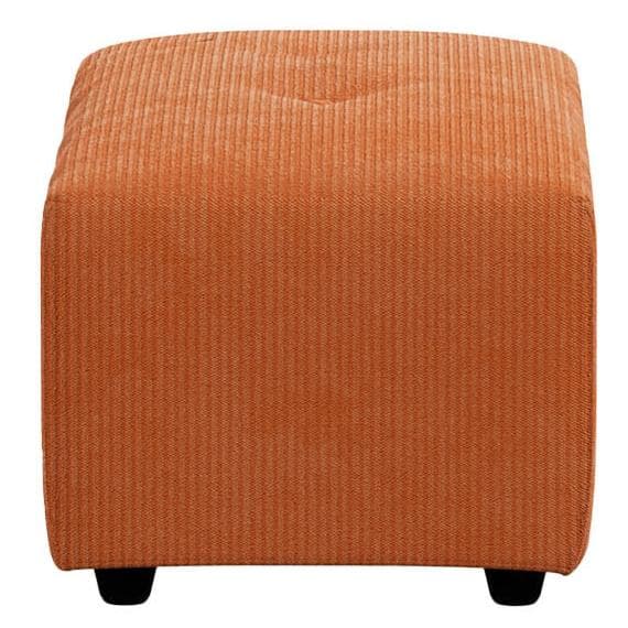 HKliving Vint Hocker Small Corduroy Rib Dusty Orange