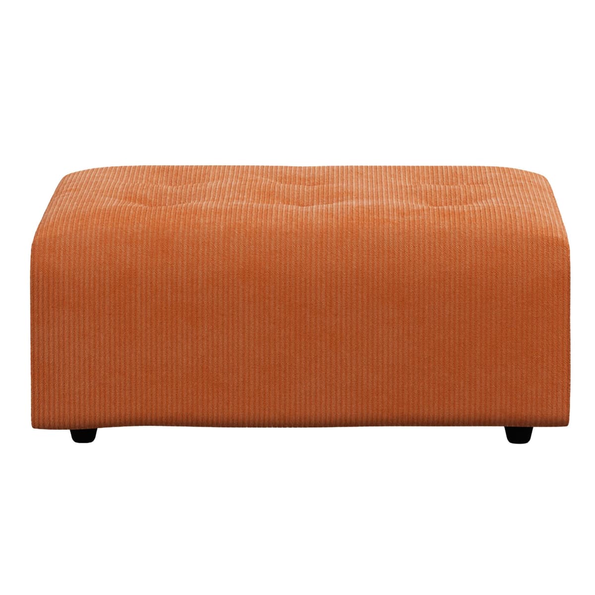 HKliving Vint Hocker Corduroy Rib Dusty Orange