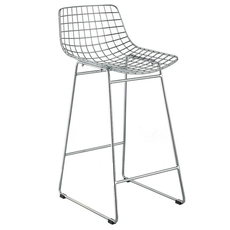 HKliving Wire Barkruk Chroom