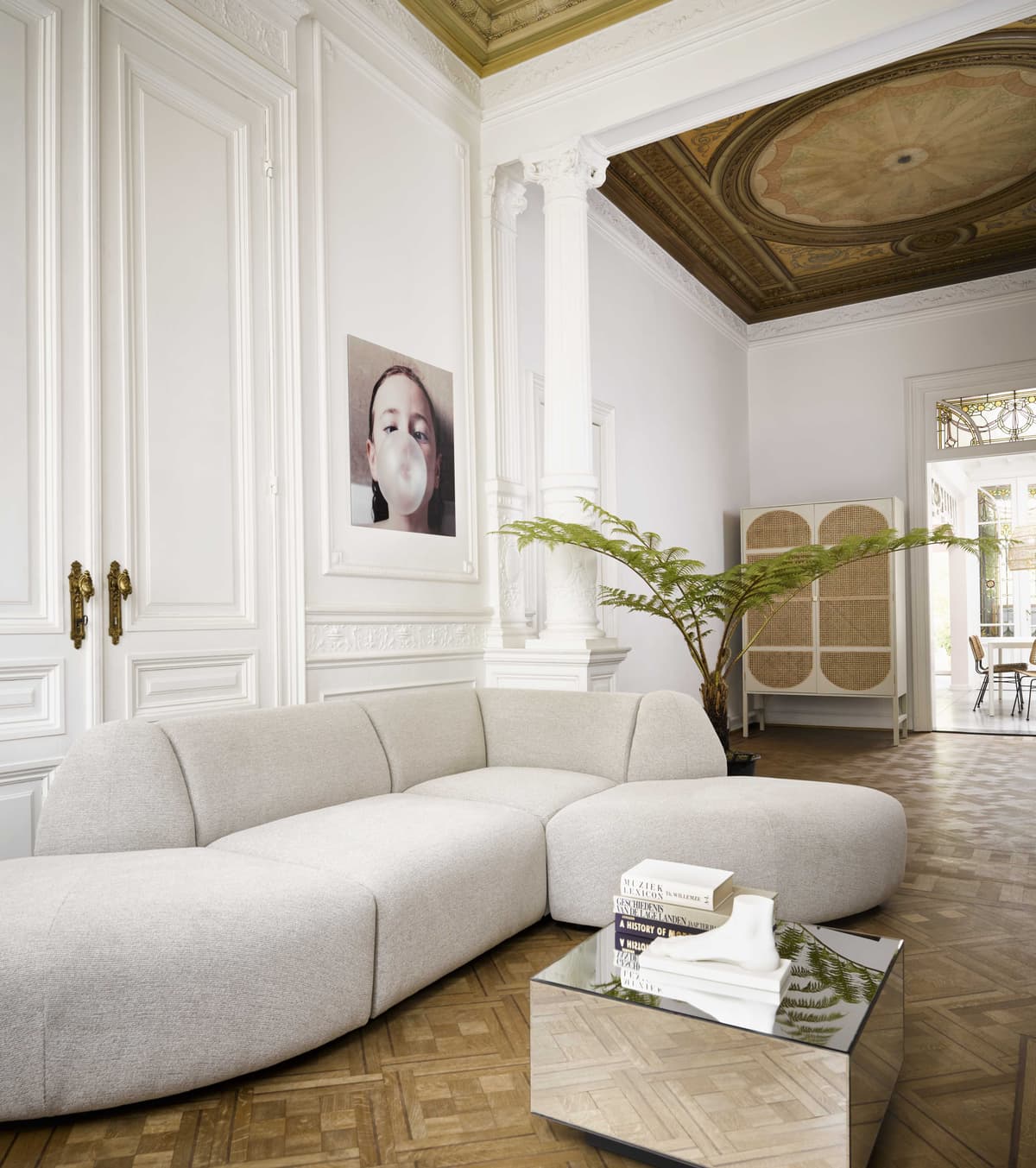 HKliving Mirror Block Bijzettafel 60x60 Nude thumbnail 2