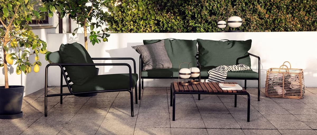 Houe Avon Ottoman Voetenbank Frame Zwart Stof Ash thumbnail 3