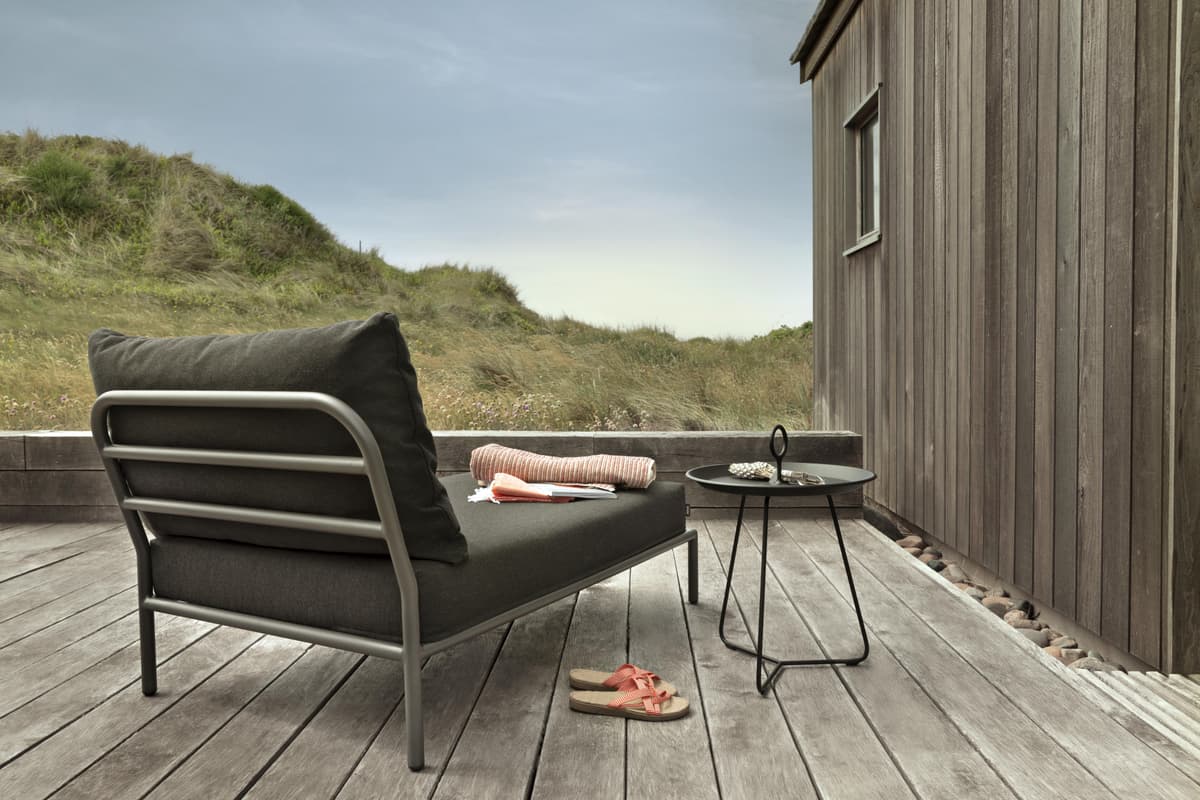 Houe Level2 Chaise Longue Ligbed Frame Donkergrijs Stof Ash thumbnail 4